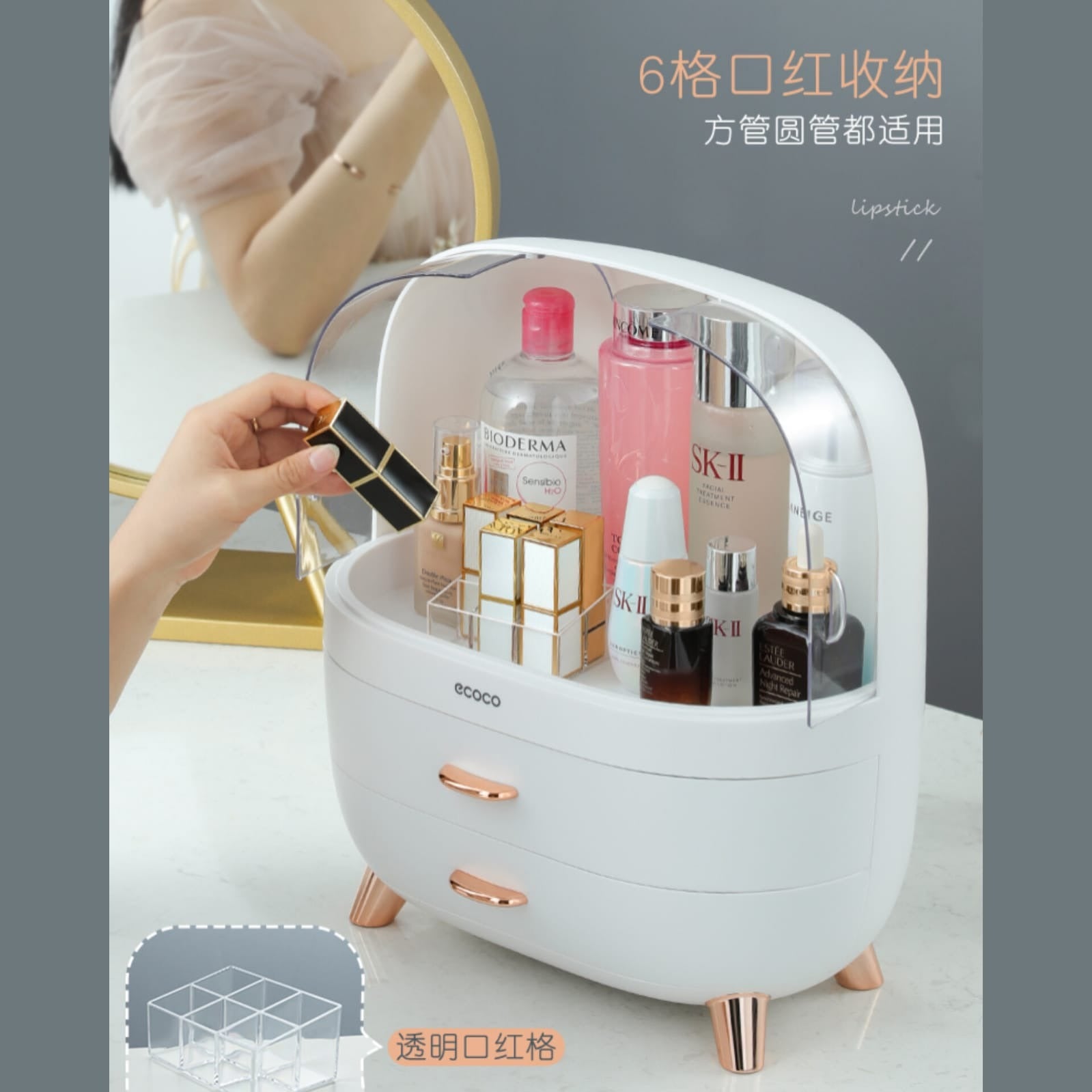 Ecoco Makeup Storage Organizer Box With Lifecycle Hooks Angular
