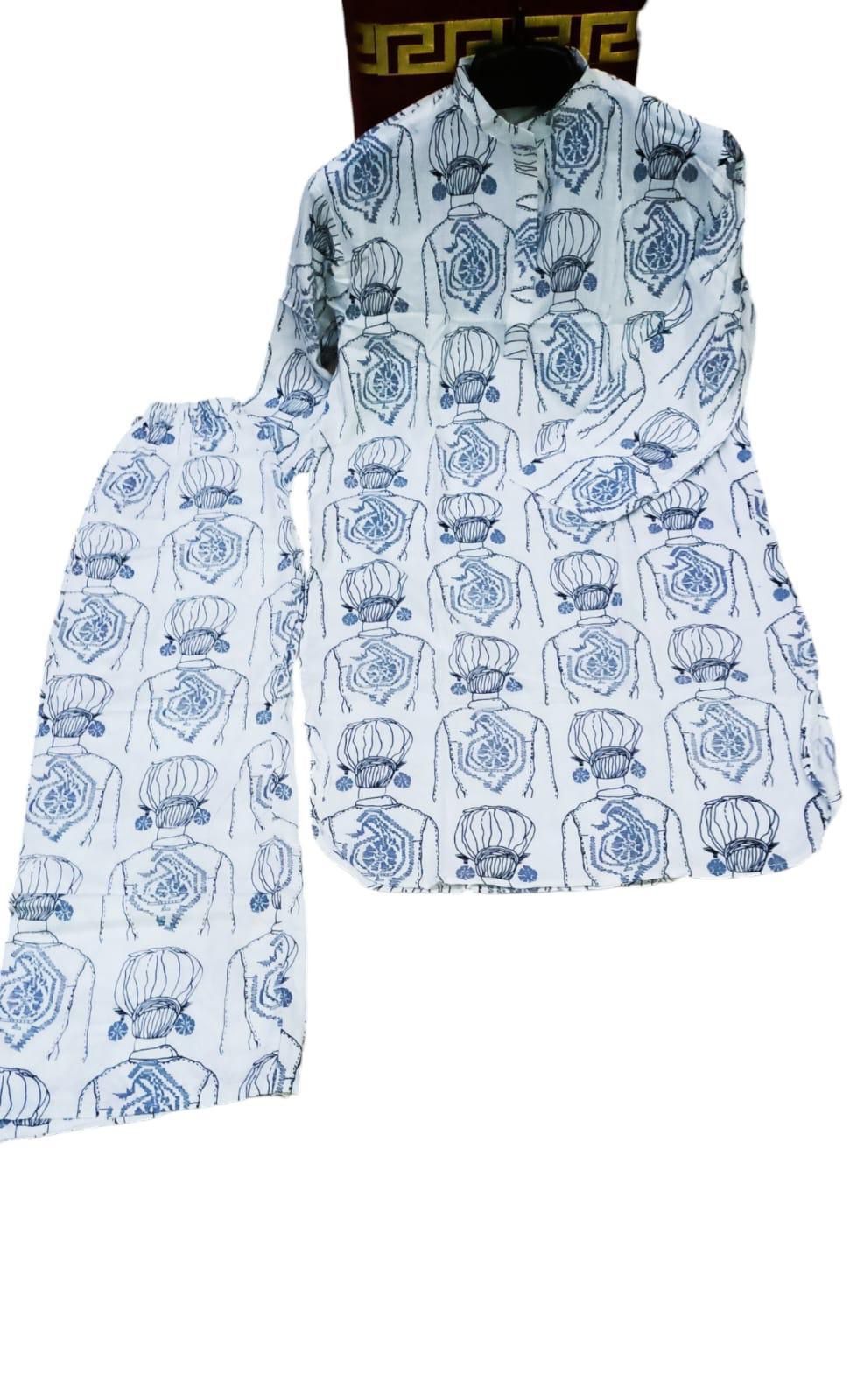 Stylish Printed Shirt & Trouser Set - 2 Pcs Women's Stitched Outfits