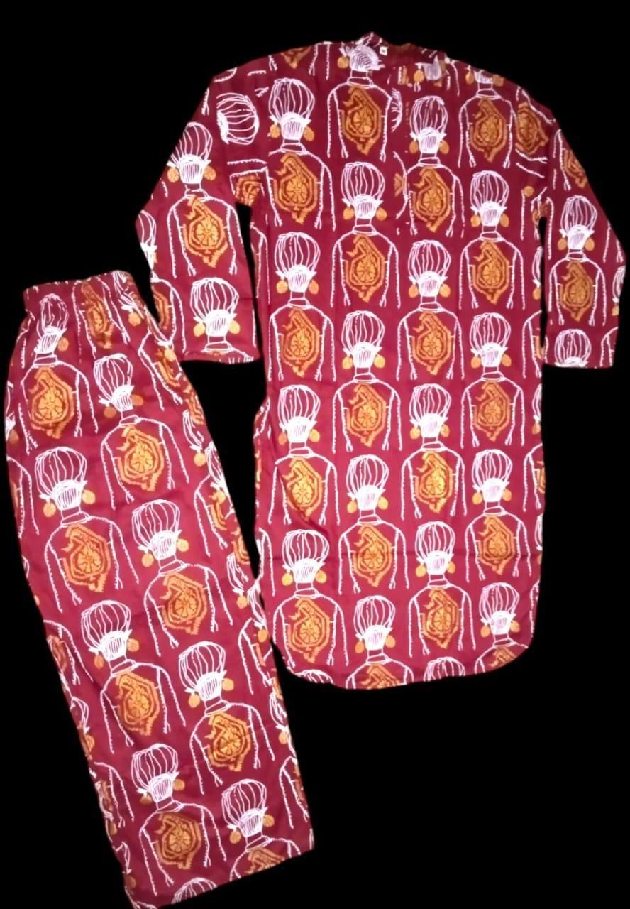 Stylish Printed Shirt & Trouser Set - 2 Pcs Women's Stitched Outfits